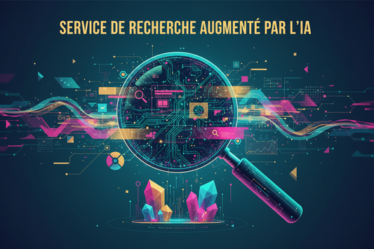 Corrige le texte en français comme ceci : "SERVICE DE RECHERCHE AUGMENTE PAR L'IA"